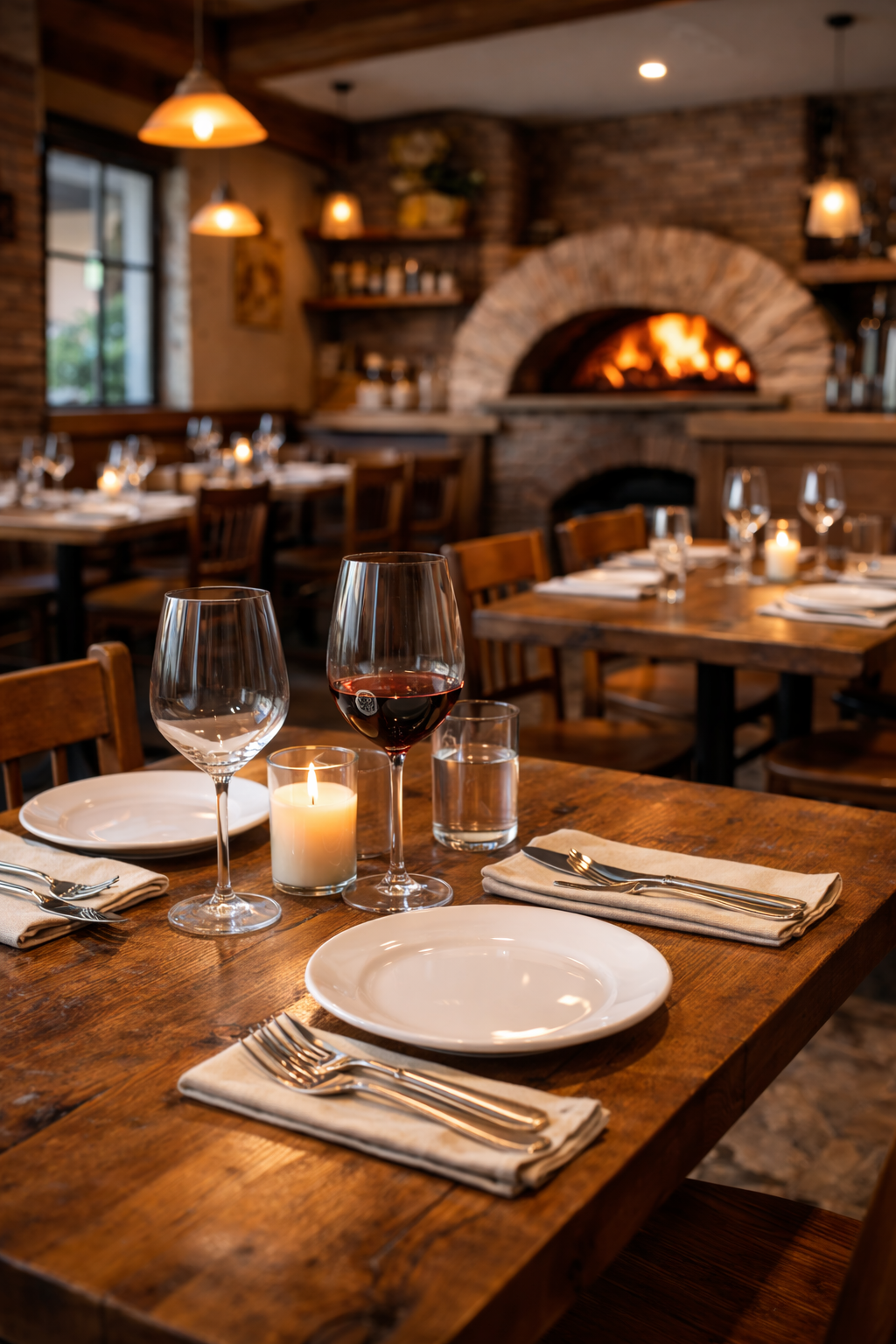 Gezellige restaurantsfeer